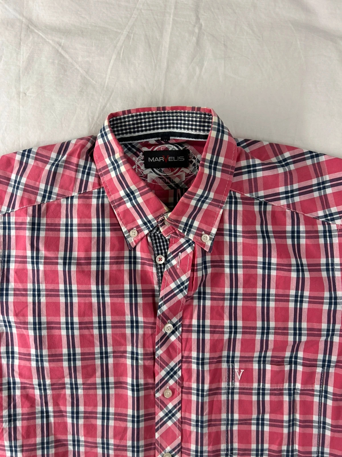 Camisa quadriculada de mangas curtas Marvelis tamanho M – photo 3